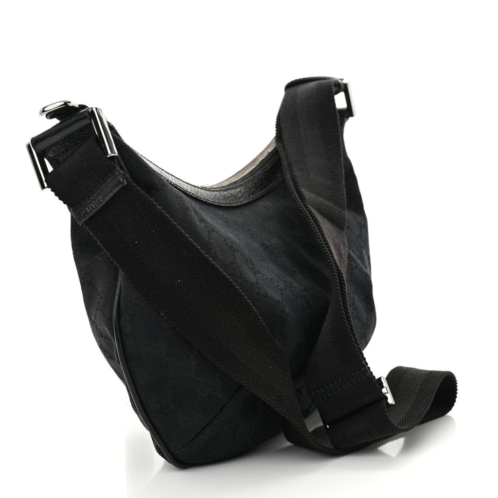 Monogram Medium Half Moon Hobo Black