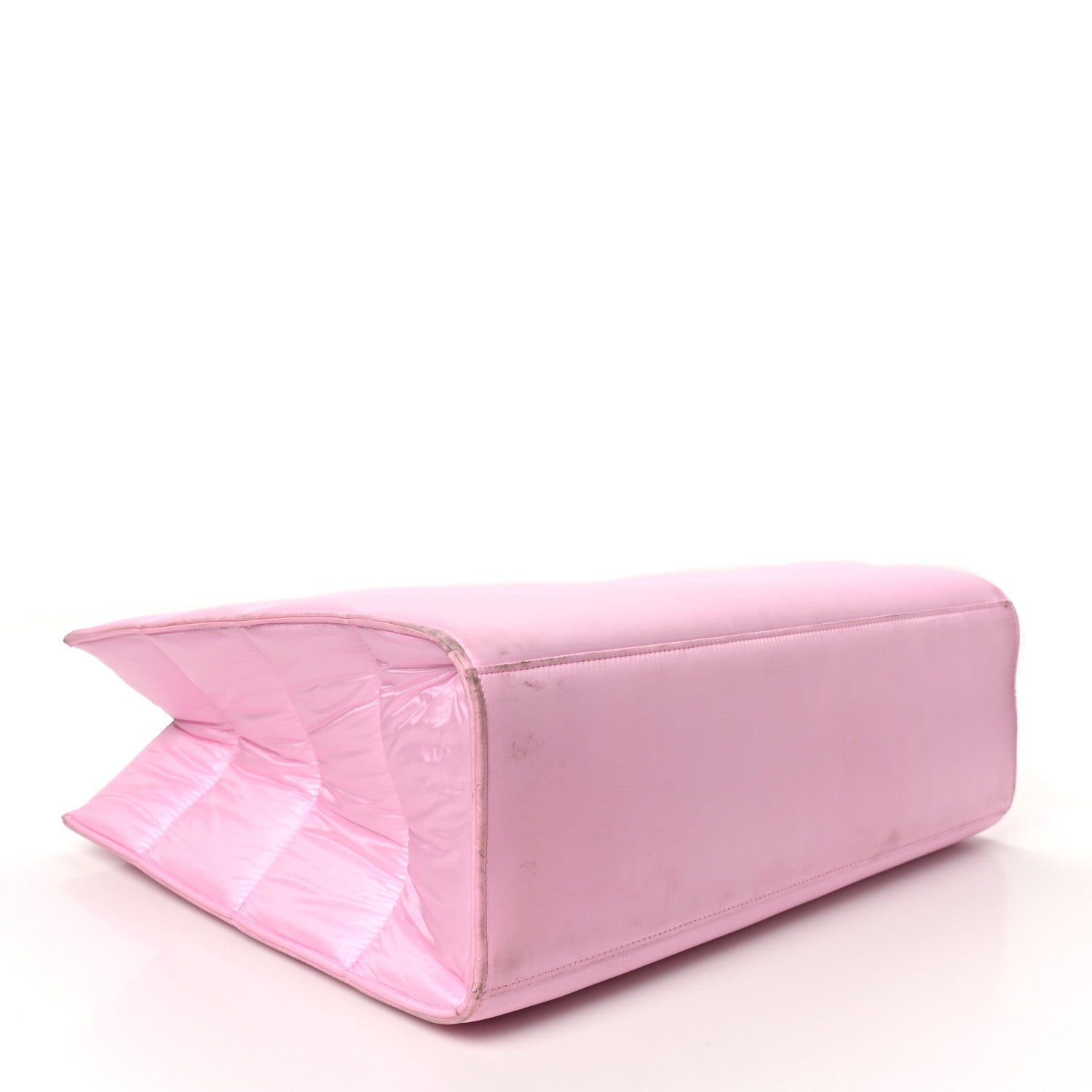 Nylon Large Puff Shopping Bag Pink