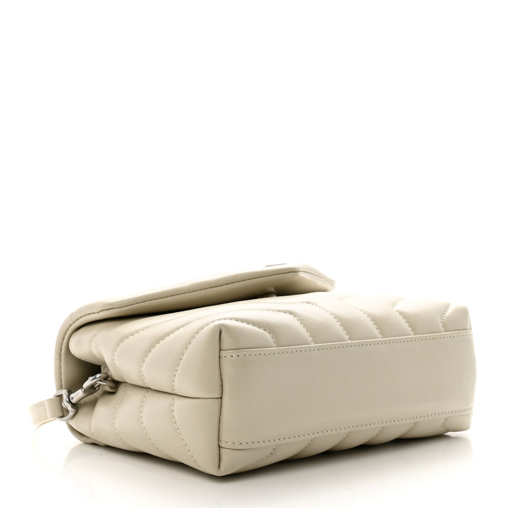 Calfskin Y Quilted Monogram Toy Loulou Crossbody Bag Crema Soft