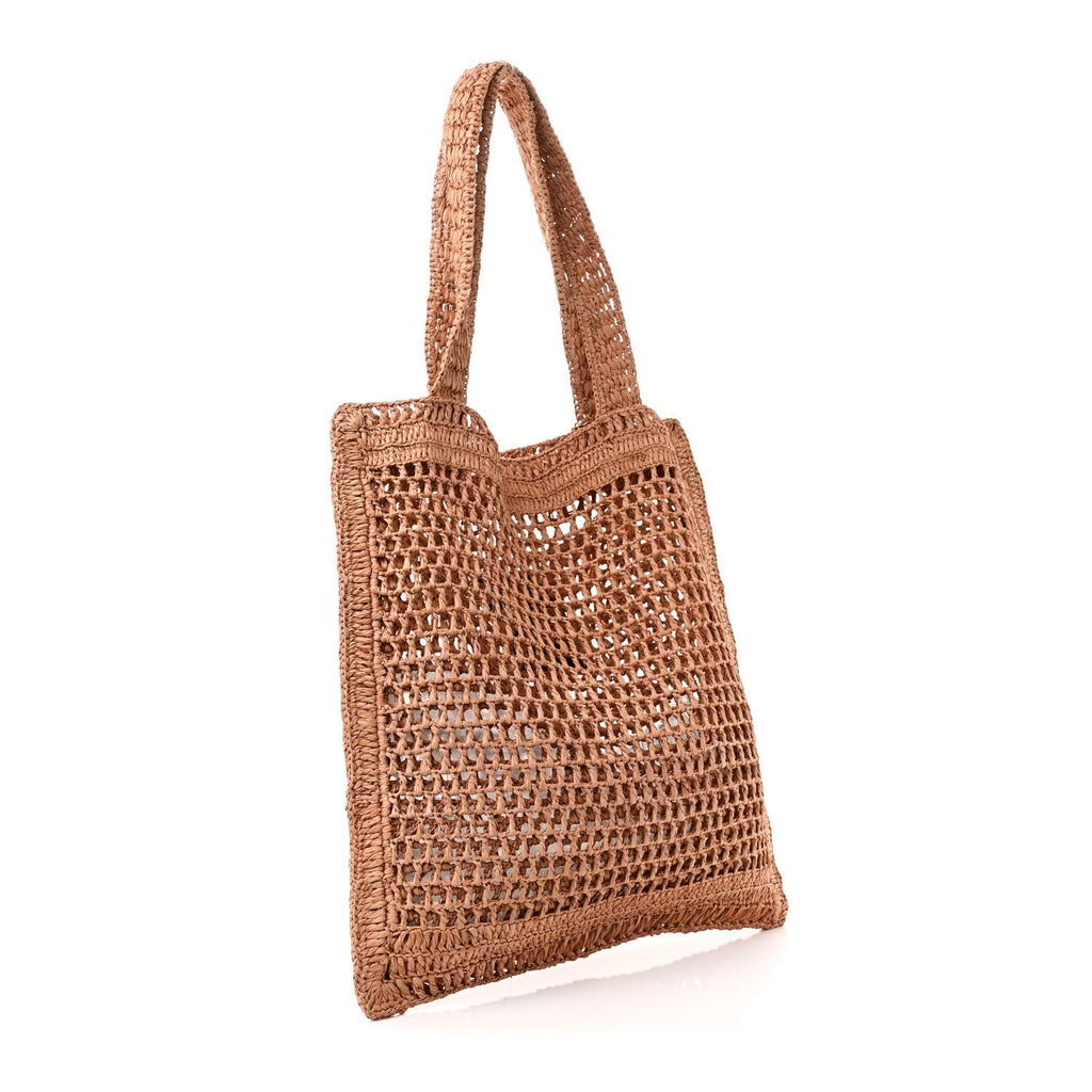 Raffia Summer Banana Tote Summery Beige