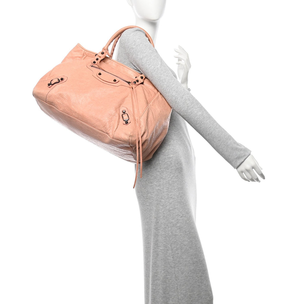 Agneau Classic Hardware S Sunday Tote Vieux Rose