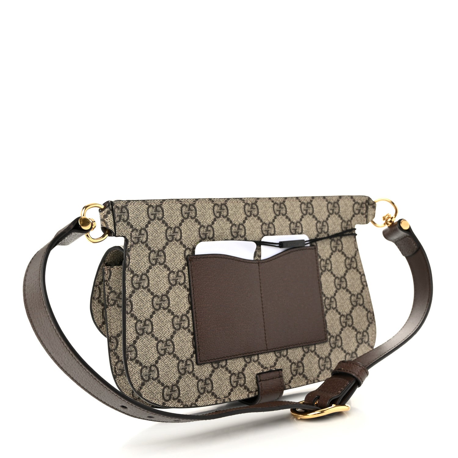 GG Supreme Monogram Textured Dollar Calfskin Blondie Belt Bag Beige Ebony New Acero