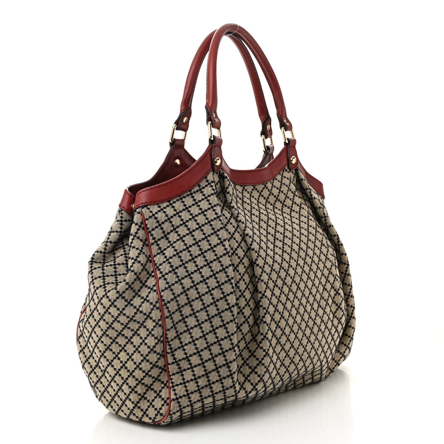 Diamante Large Sukey Tote Dark Red