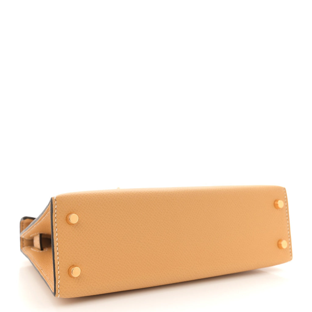 Epsom Mini Kelly Sellier 20 Paille