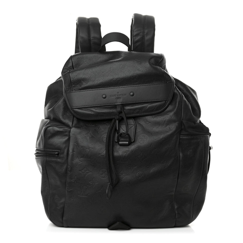 Calfskin Monogram Shadow Discovery Backpack Black