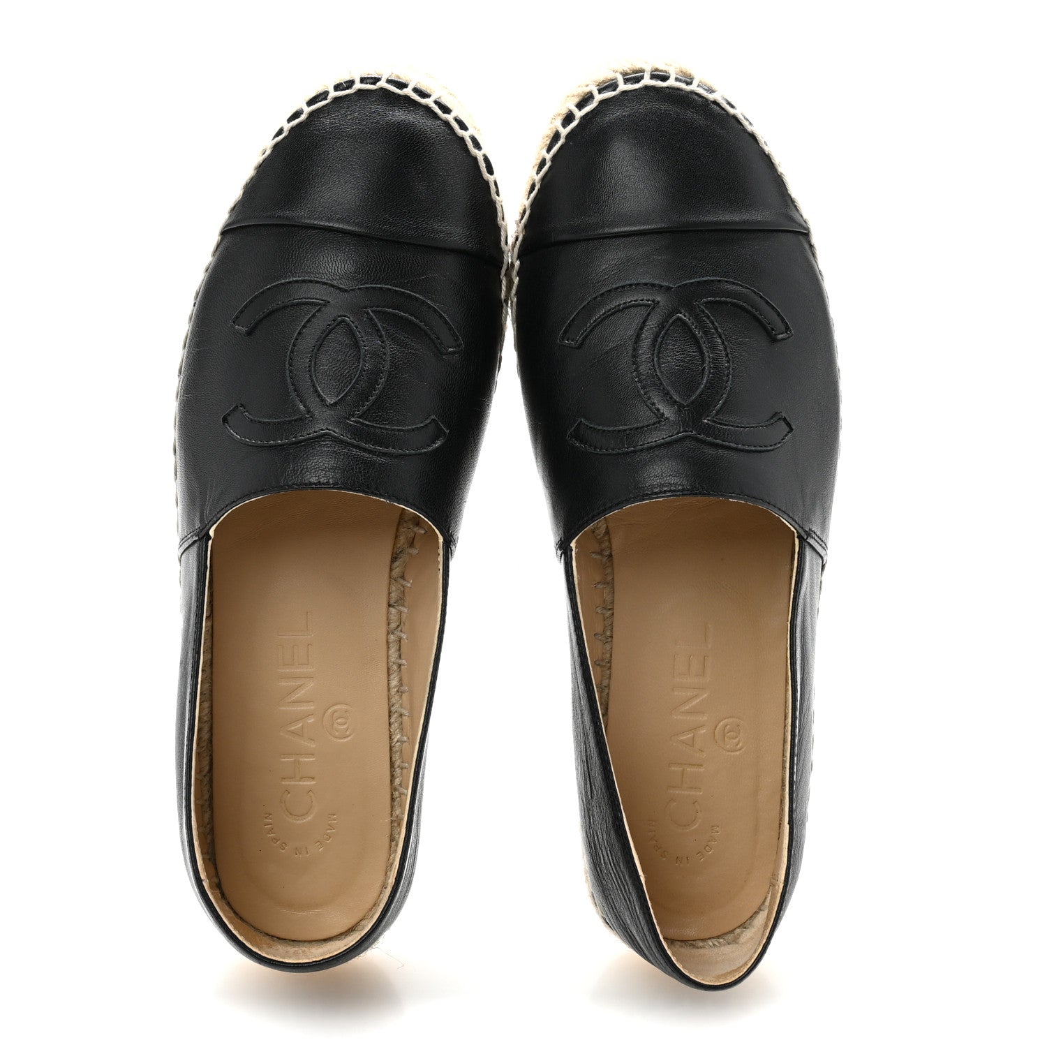 Lambskin CC Espadrilles 36 Black