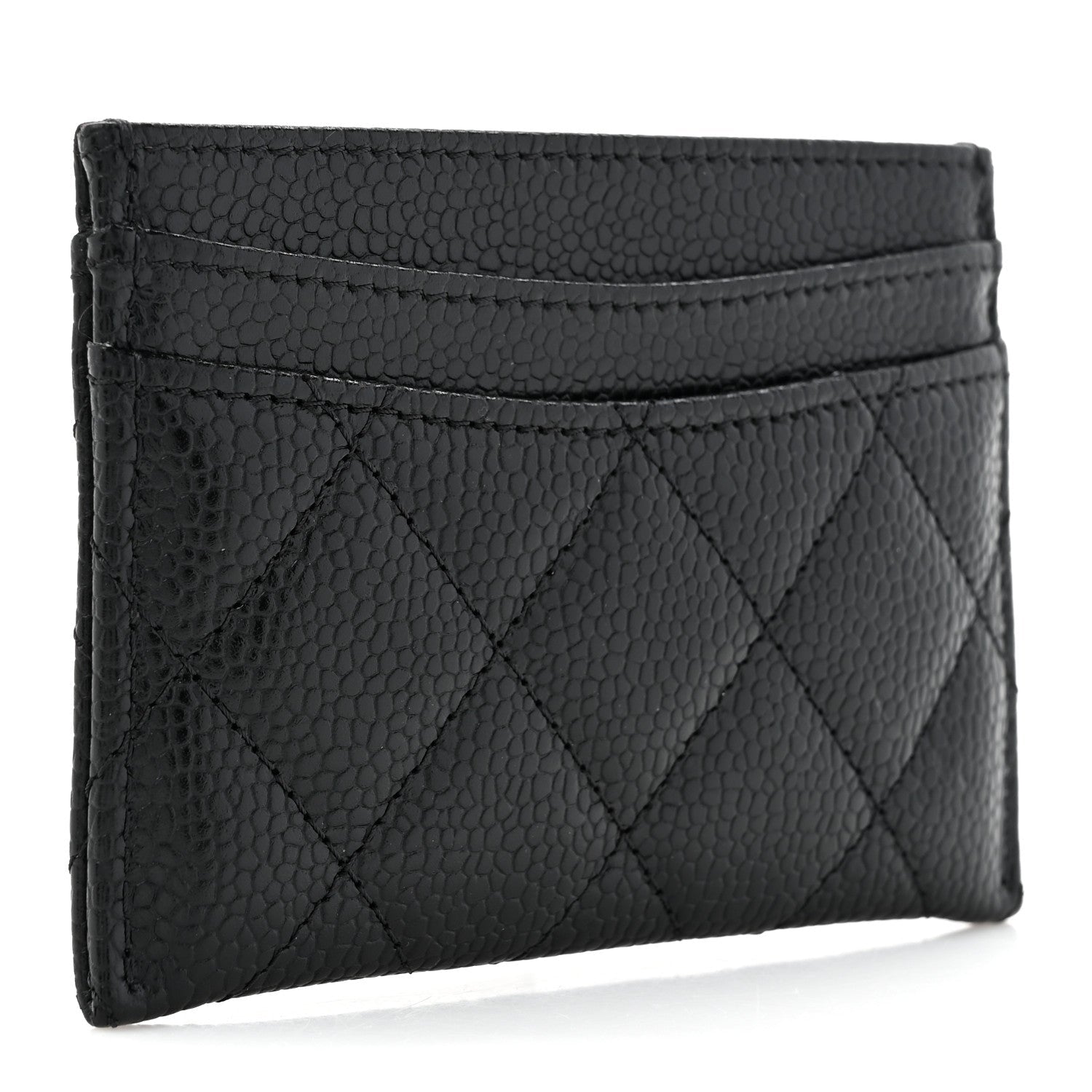 Caviar Quilted  Holder Black