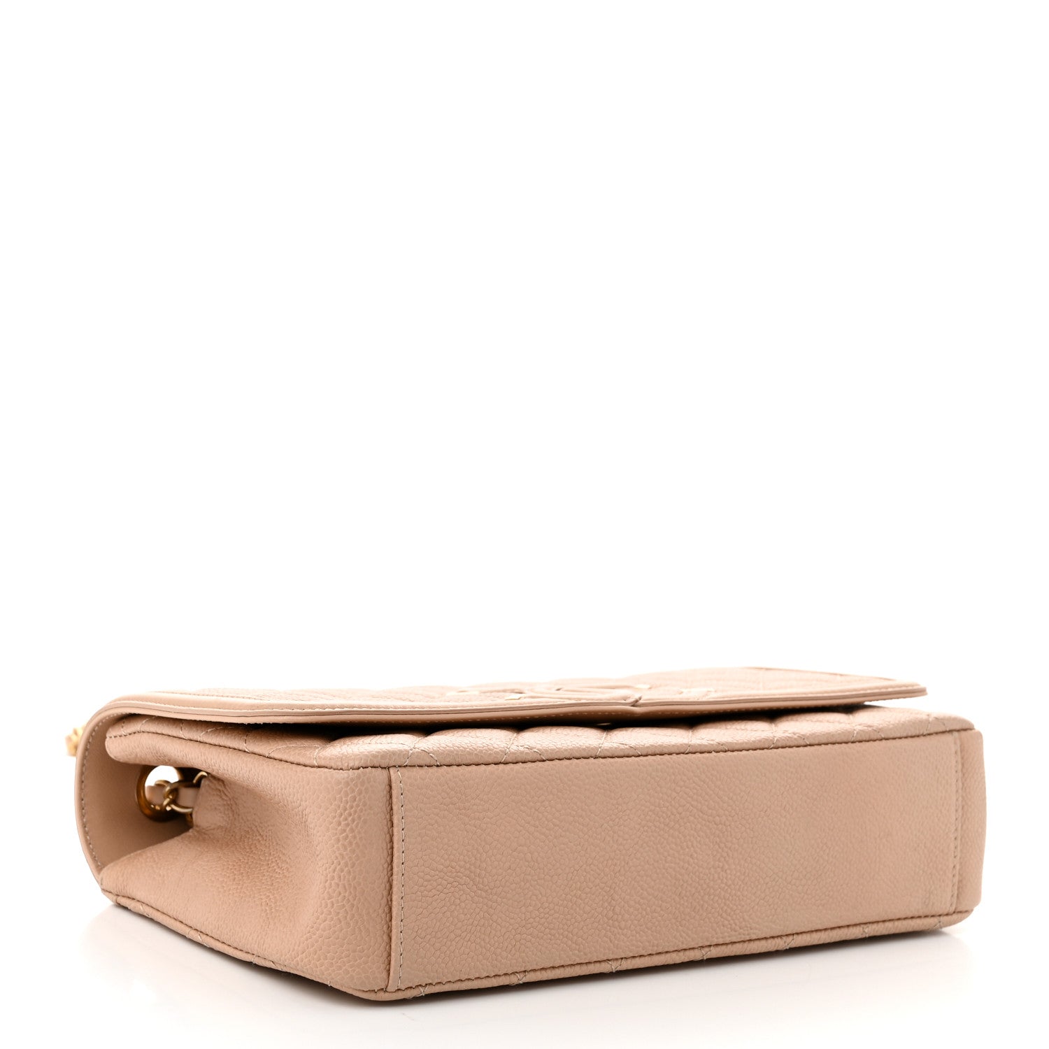 Caviar Quilted Medium CC Filigree Flap Beige