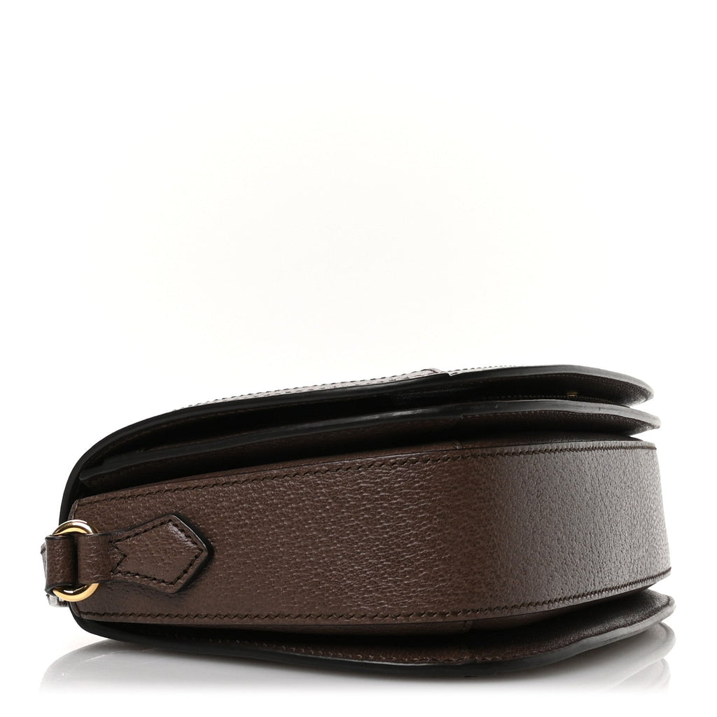 GG Supreme Monogram Web Small Ophidia Flap Messenger Bag Brown