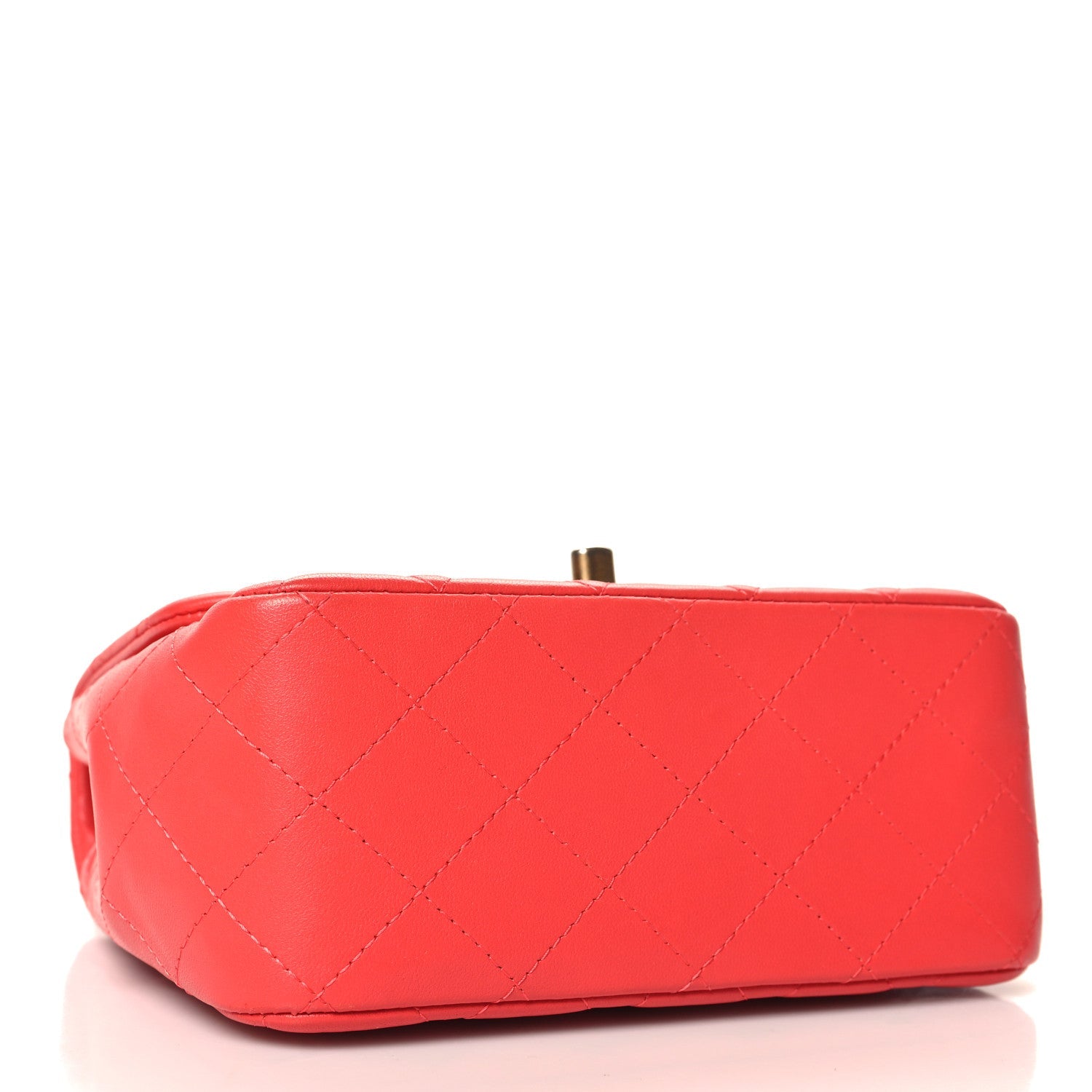 Lambskin Quilted Mini Square Flap Red