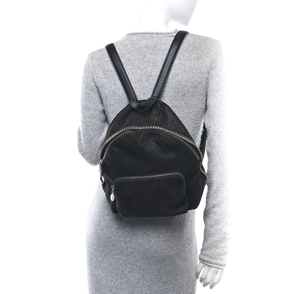 Shaggy Deer Small Falabella Backpack Black