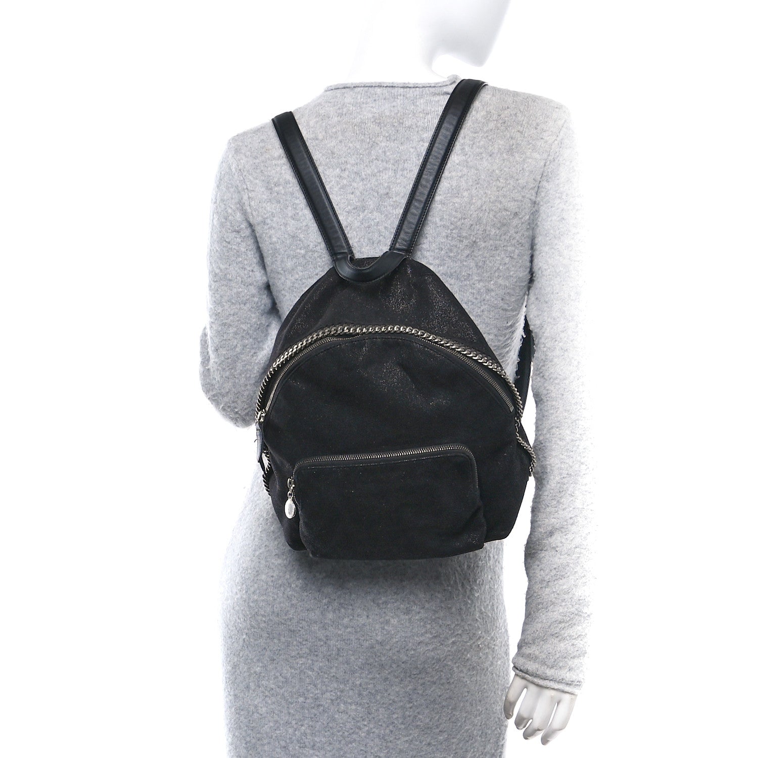 Shaggy Deer Small Falabella Backpack Black