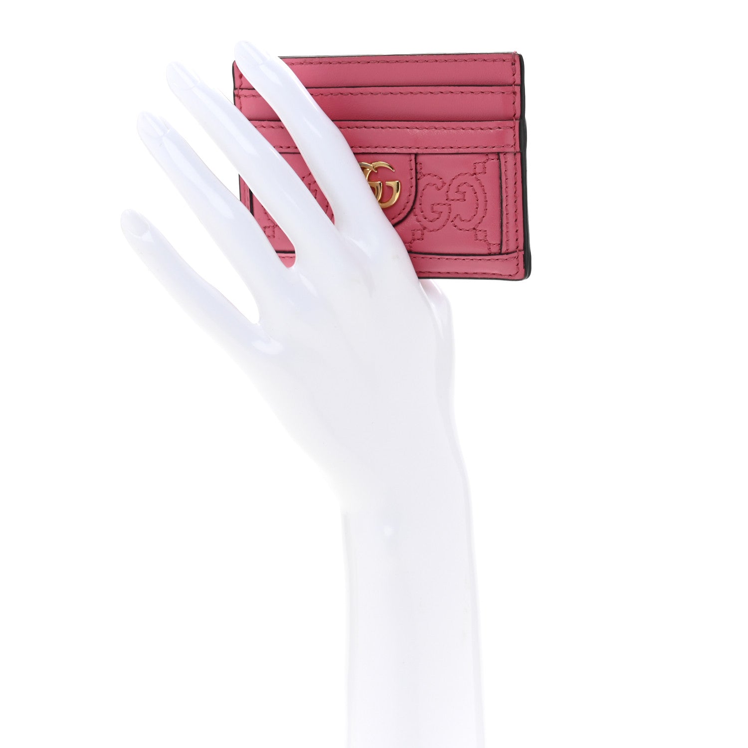 Calfskin GG Matelasse  Holder Pink