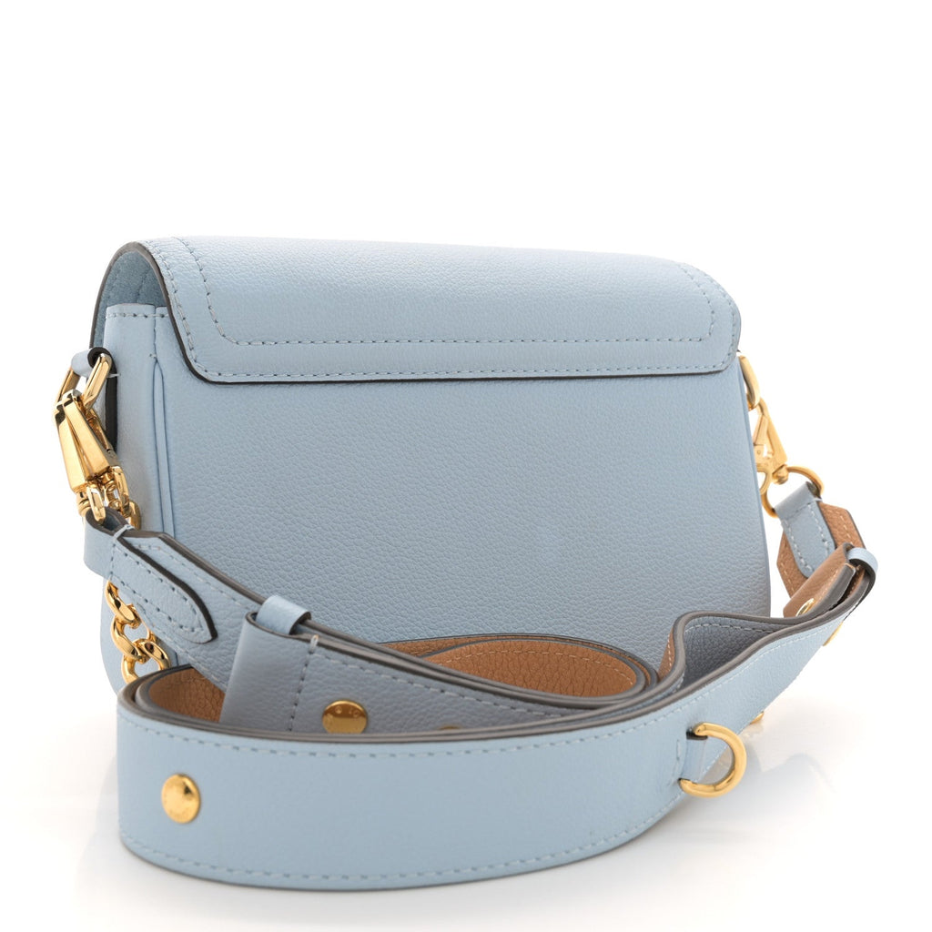 Grained Calfskin Lockme Tender Bleu Nuage
