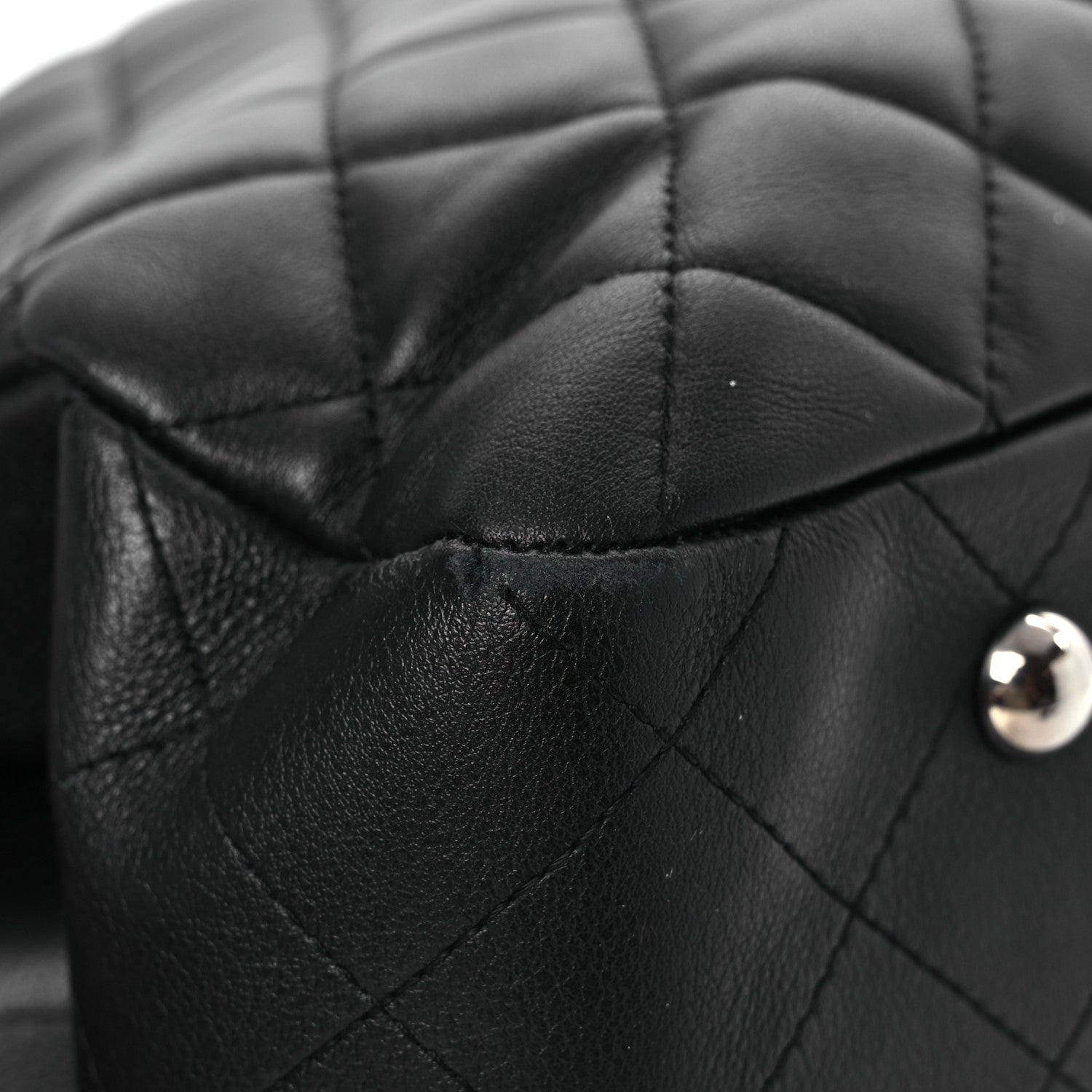 Calfskin Quilted Large CC Shopping Tote Black