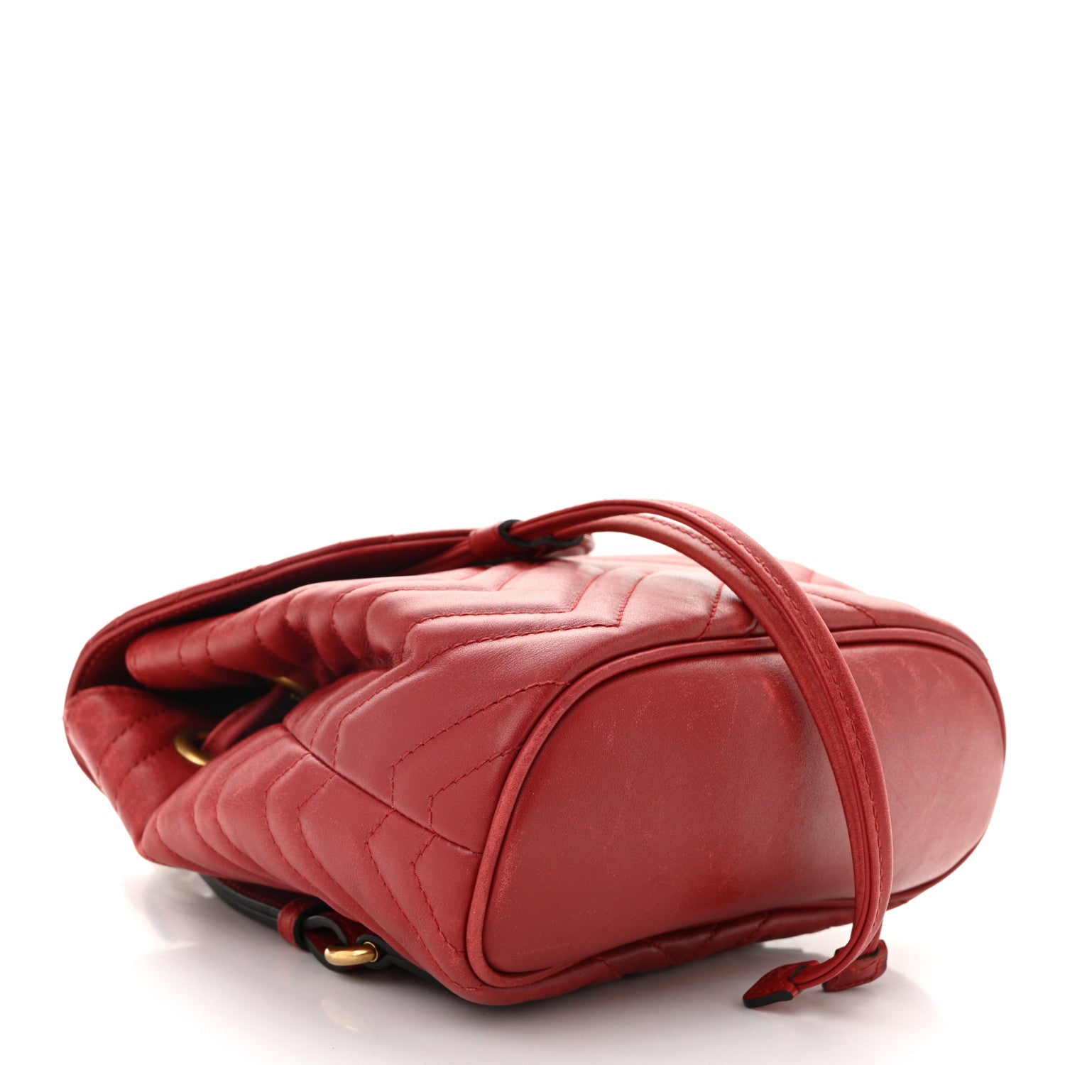 Calfskin Matelasse GG Marmont Flap Backpack Hibiscus Red