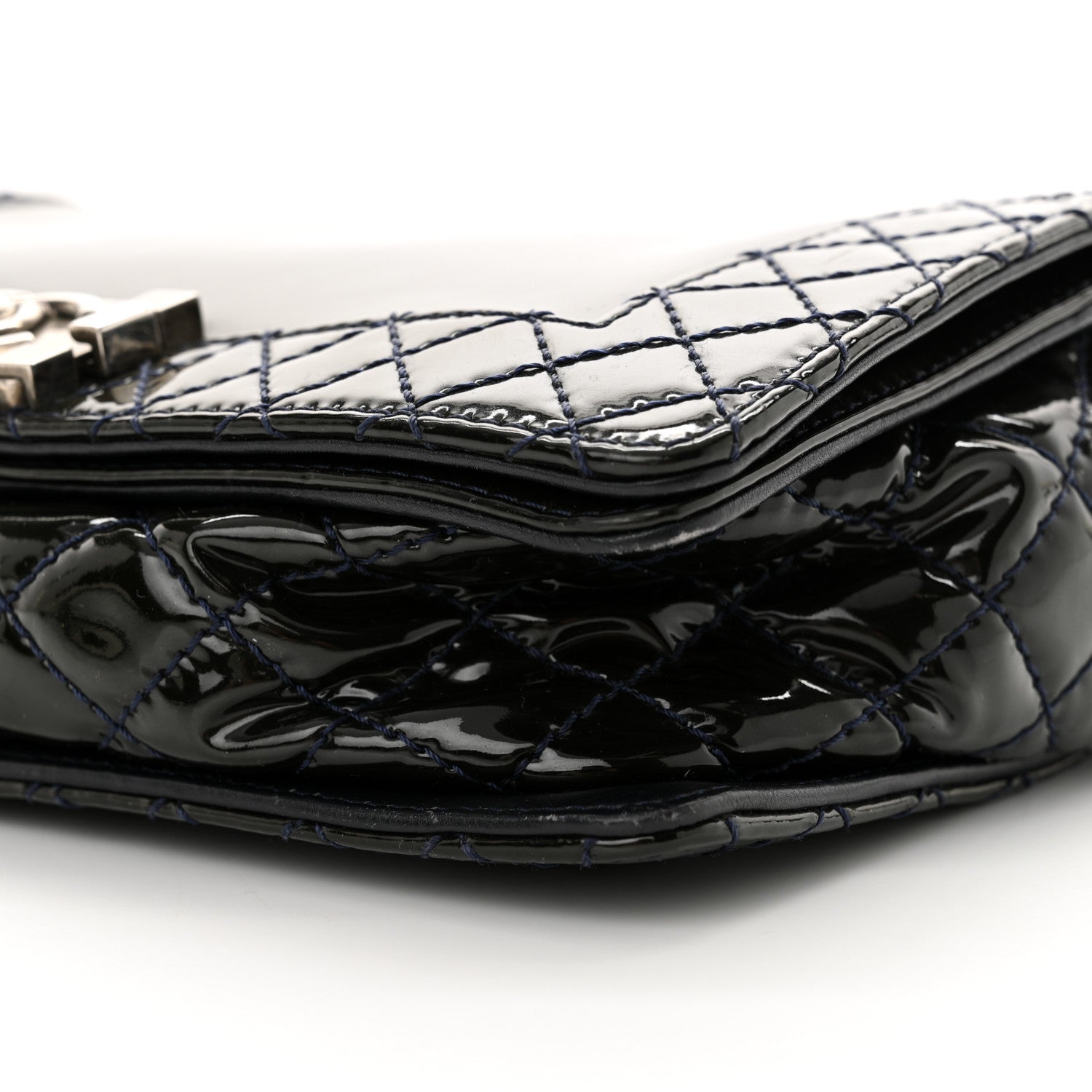 Patent Medium Boy Reverso Flap Black