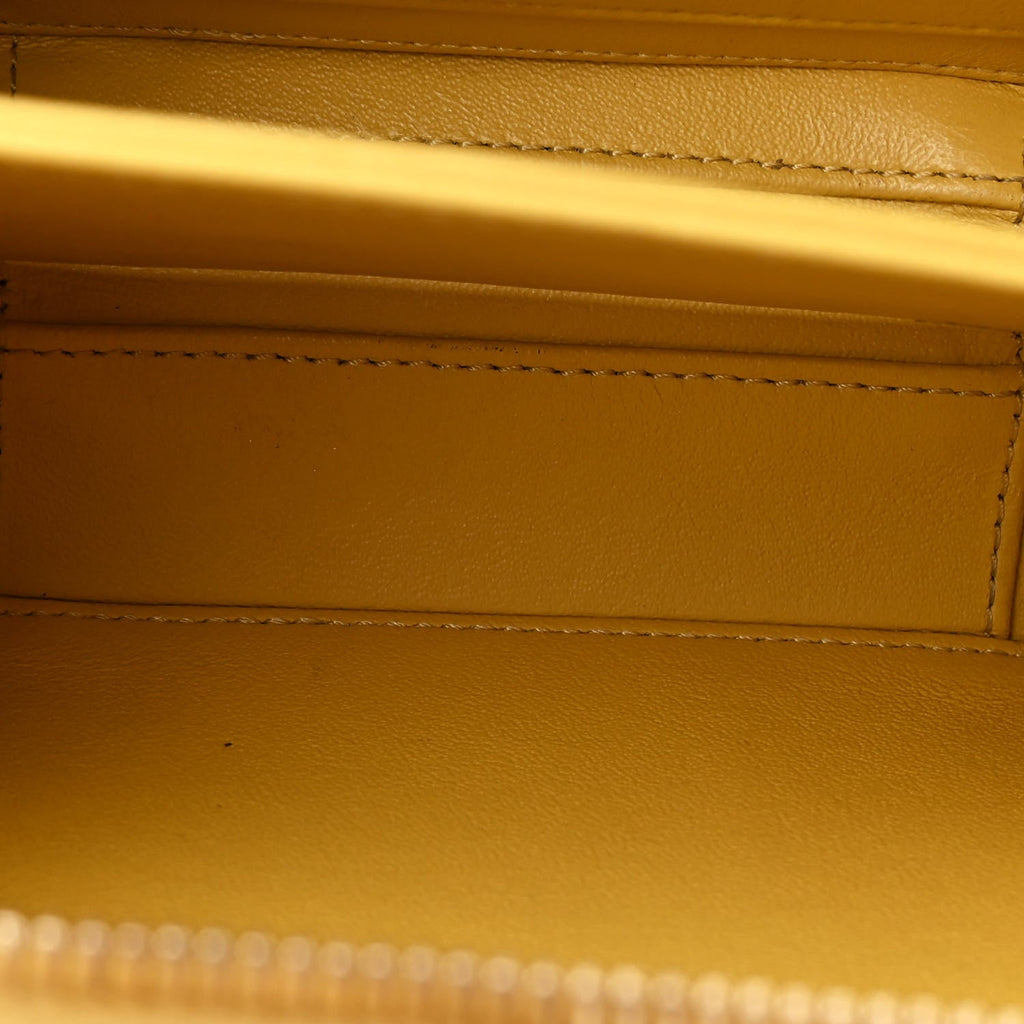 Caviar Quilted Small CC Filigree Vanity Case Yellow