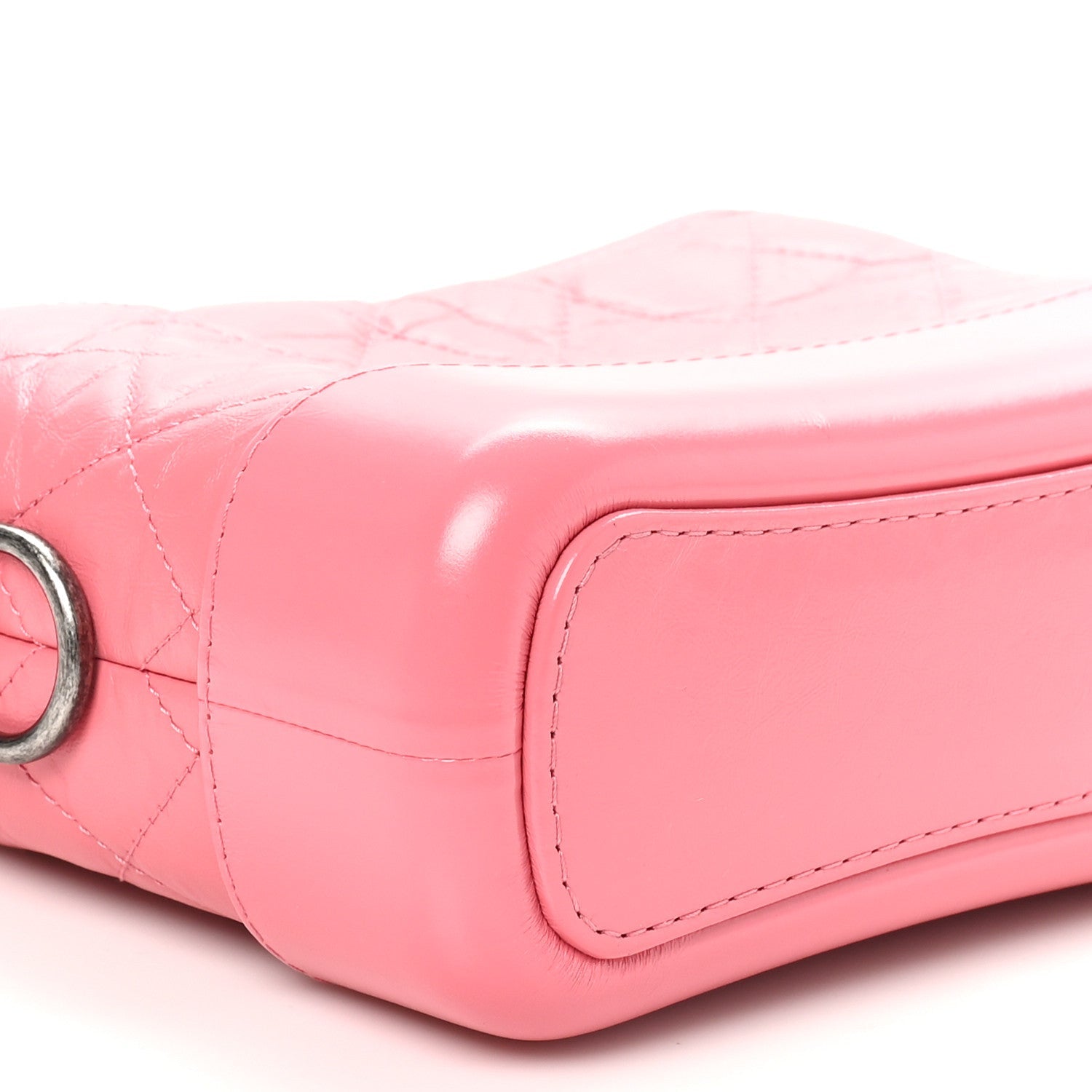 Aged Calfskin Quilted Small Gabrielle Hobo Rose