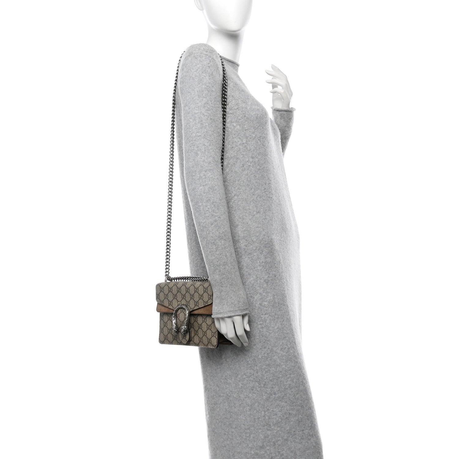 GG Supreme Monogram Mini Dionysus Shoulder Bag Taupe