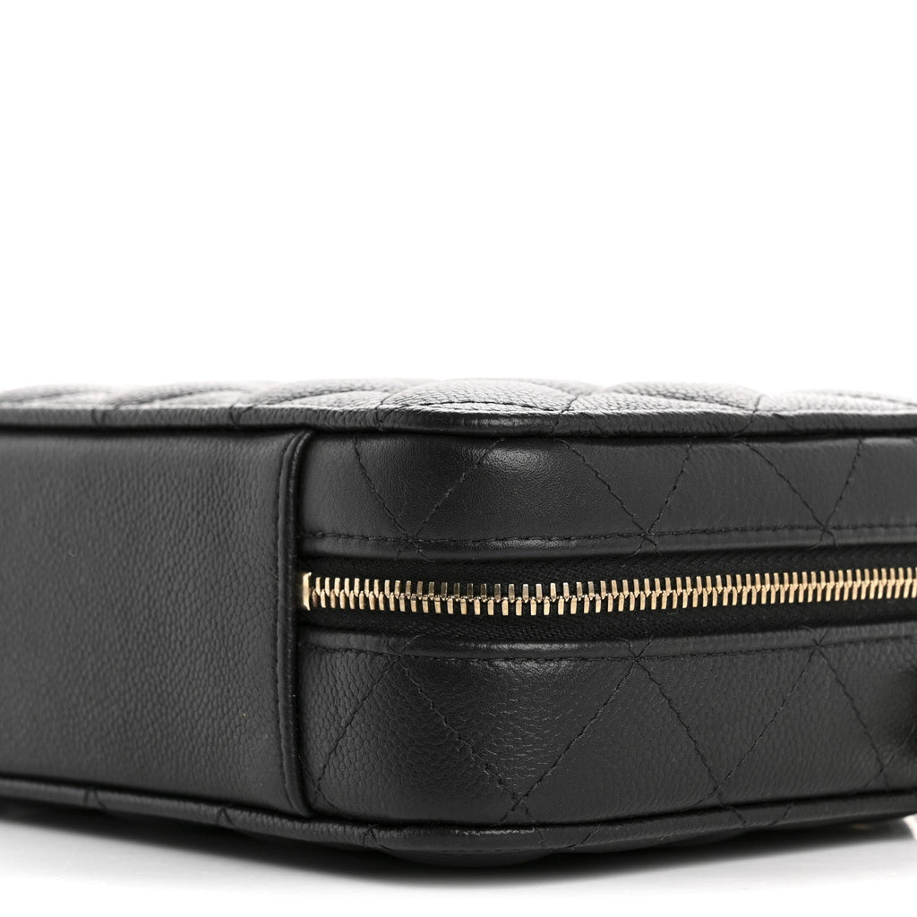 Caviar Quilted Vanity Case Black