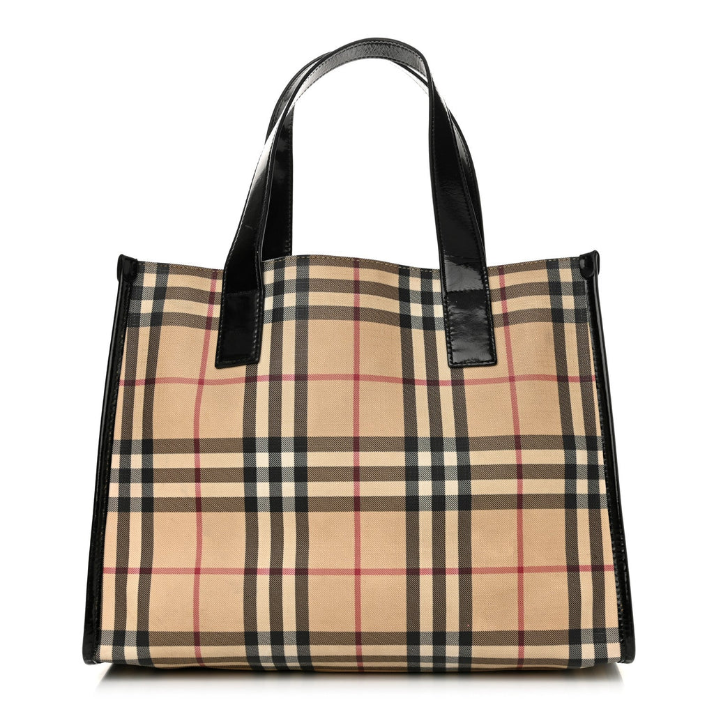 House Check Tote Black