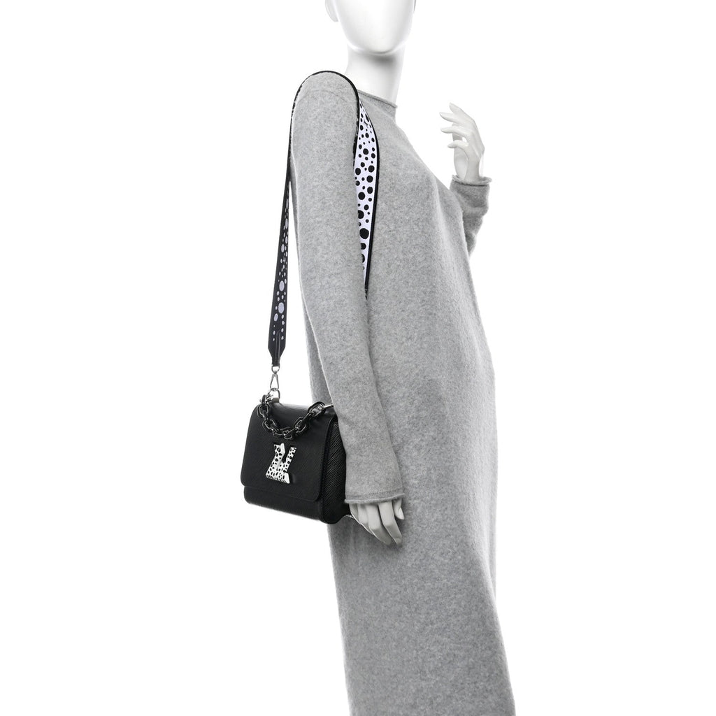 LV X YK Epi Infinity Dots Twist Shoulder Bag MM Black