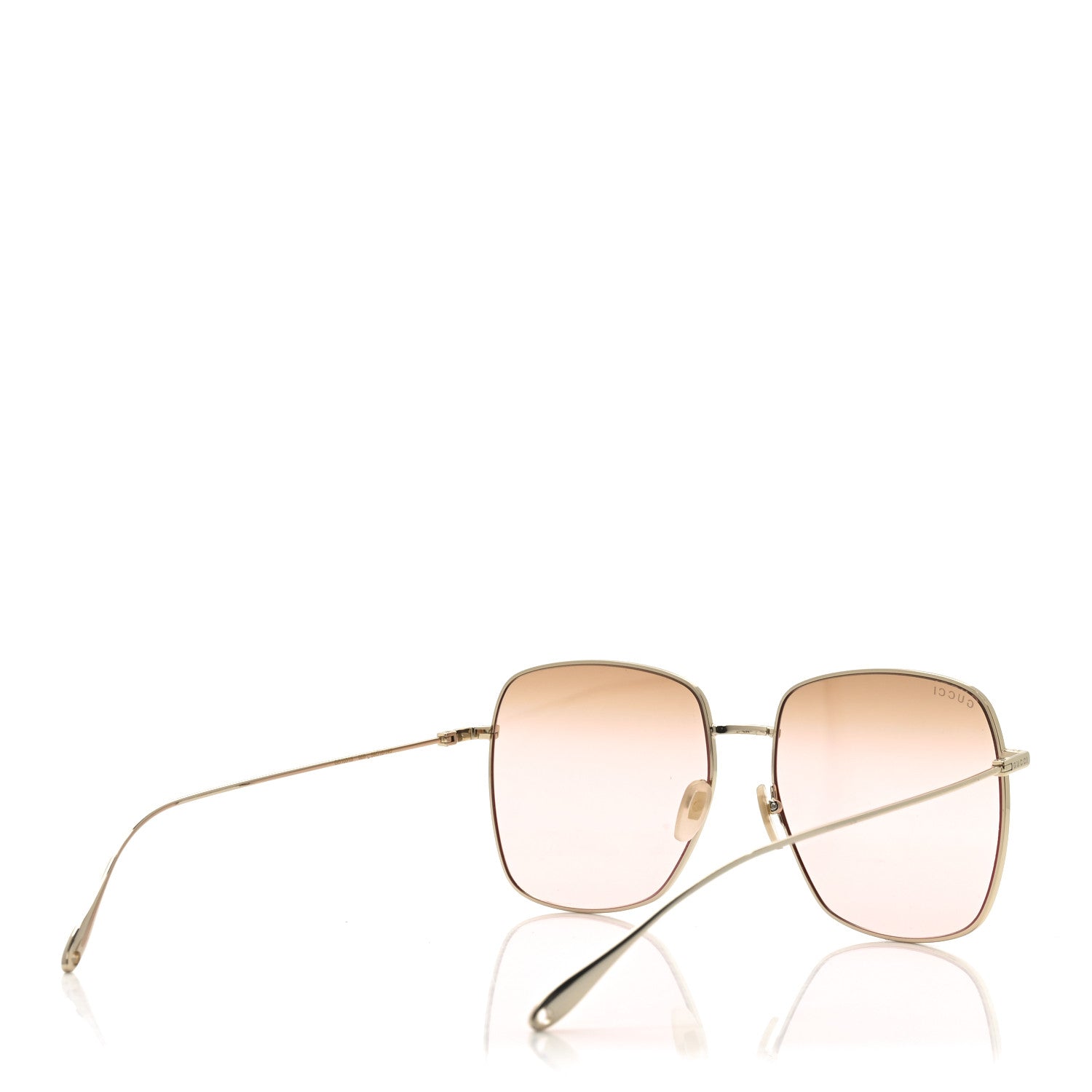 Metal Fork Square Frame Red Panda Charm Sunglasses GG1031S Pink