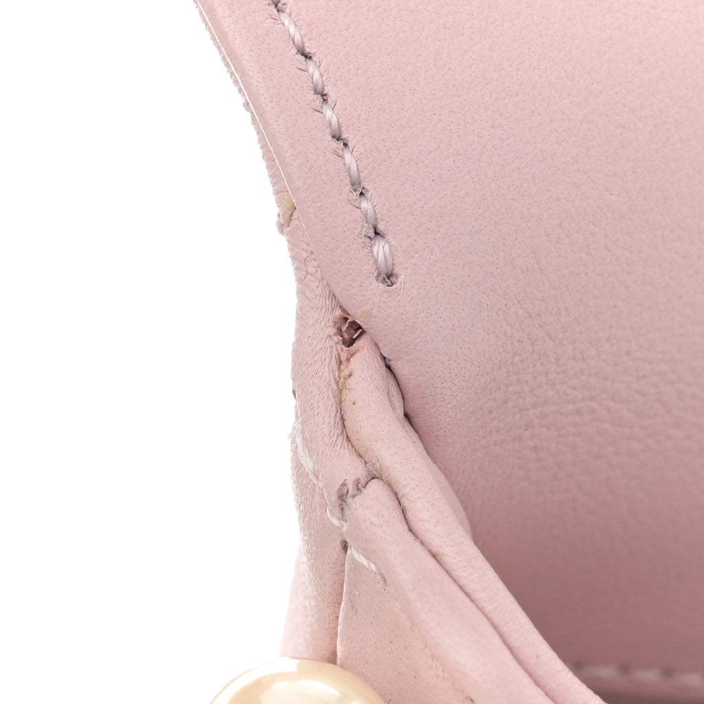 Calfskin Quilted Pearl Small About Pearls Hobo Bag Light Pink
