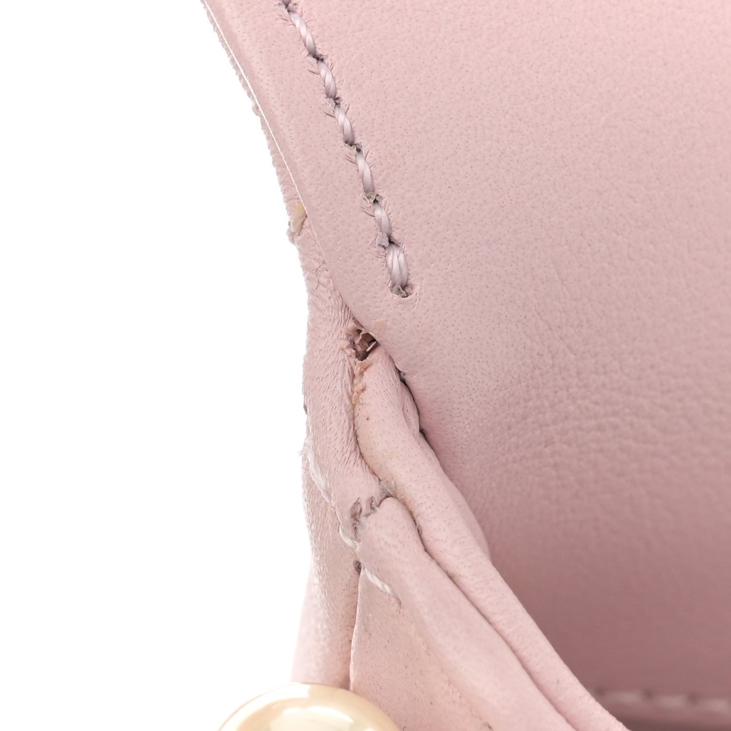Calfskin Quilted Pearl Small About Pearls Hobo Bag Light Pink