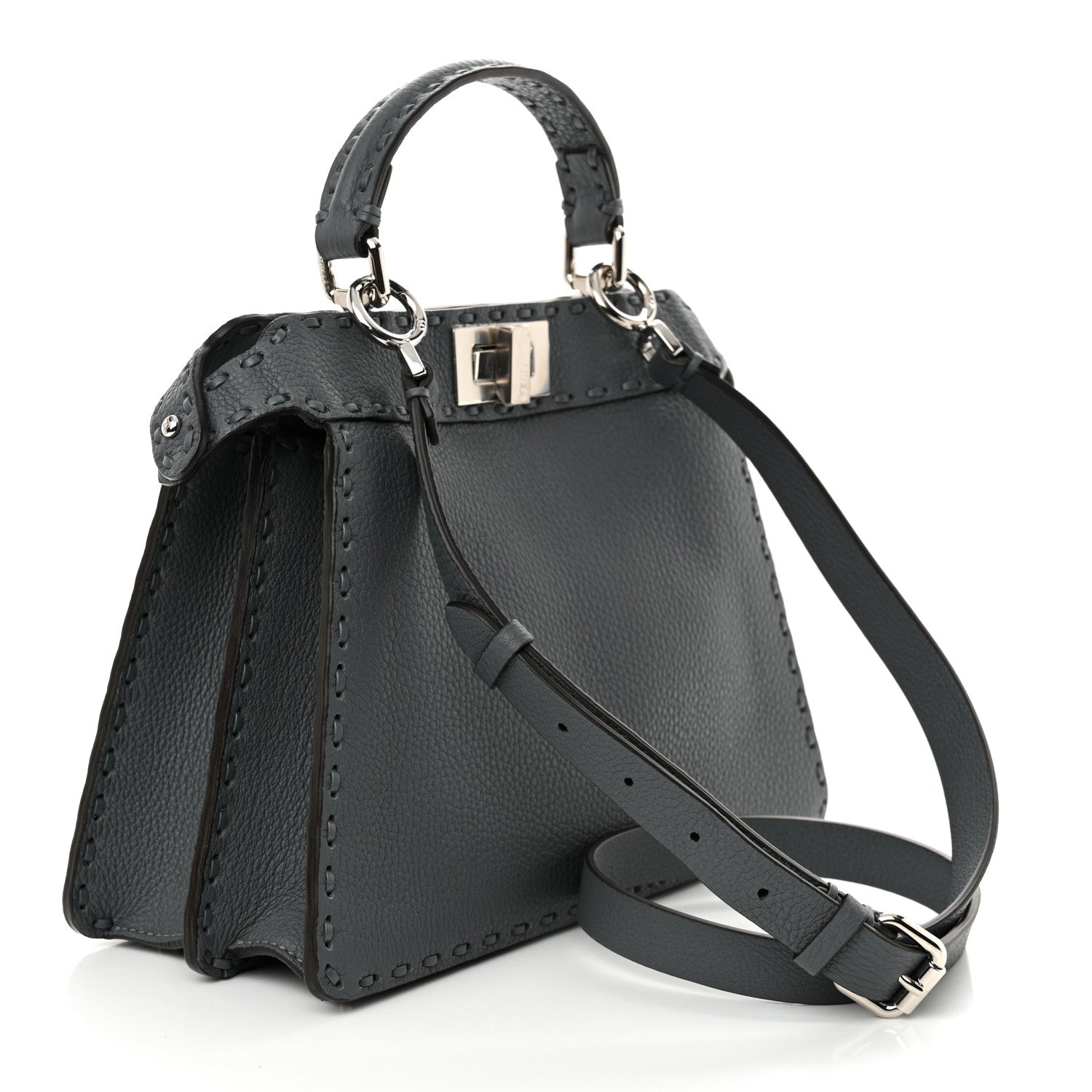 Cuoio Romano Selleria Chamois Small Peekaboo I SEE U Satchel Tempesta