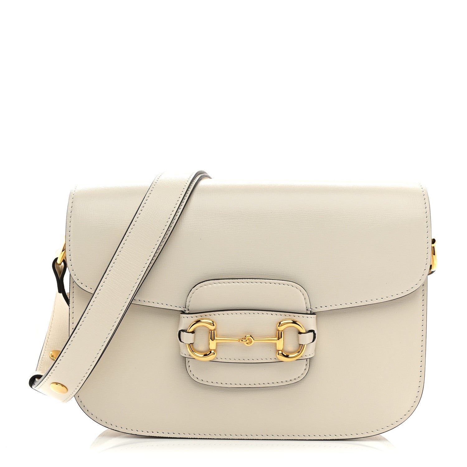 Azalea Calfskin Horsebit 1955 Shoulder Bag Mystic White
