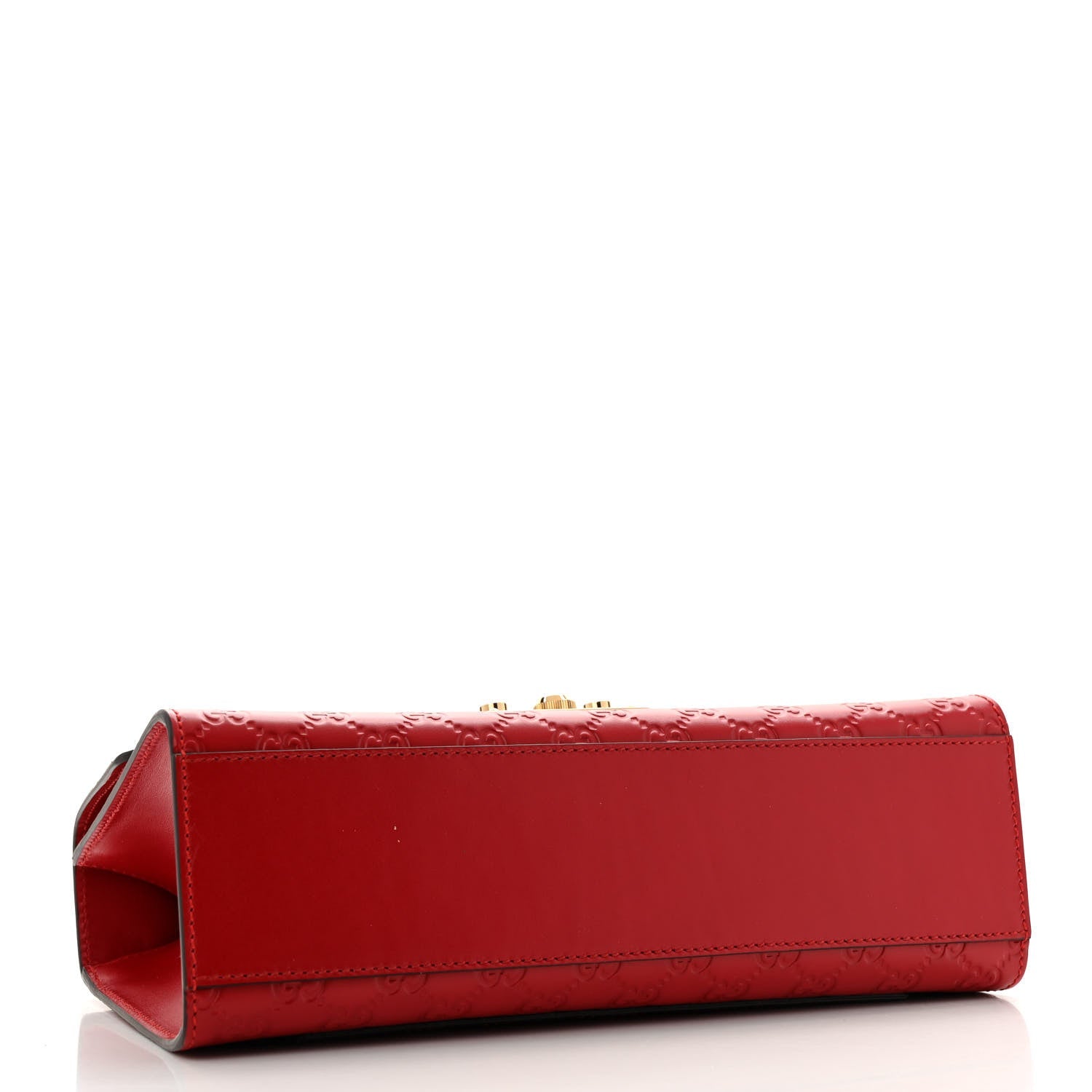 Guccissima Medium Padlock Shoulder Bag Hibiscus Red