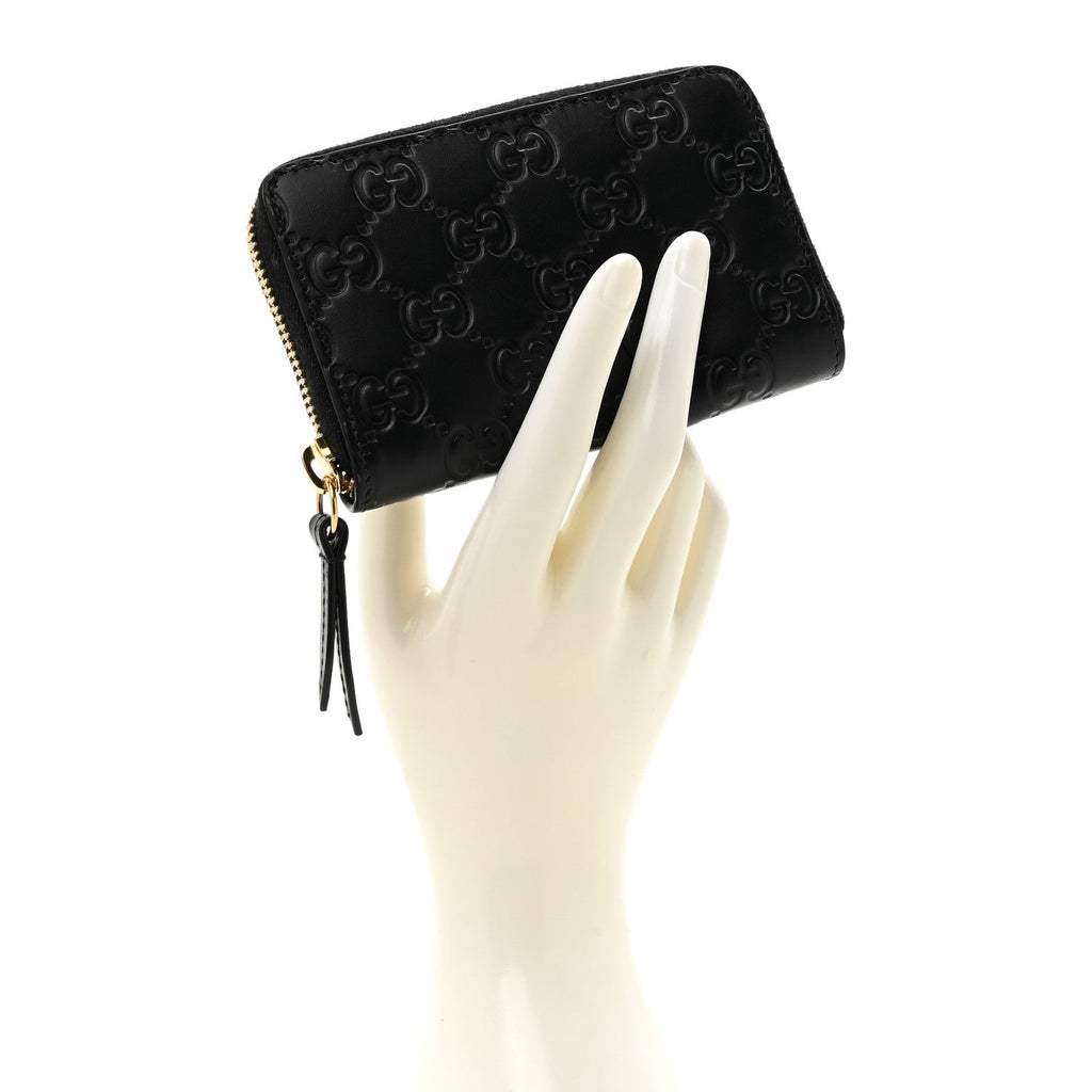 Guccissima Zip Around  Case Black