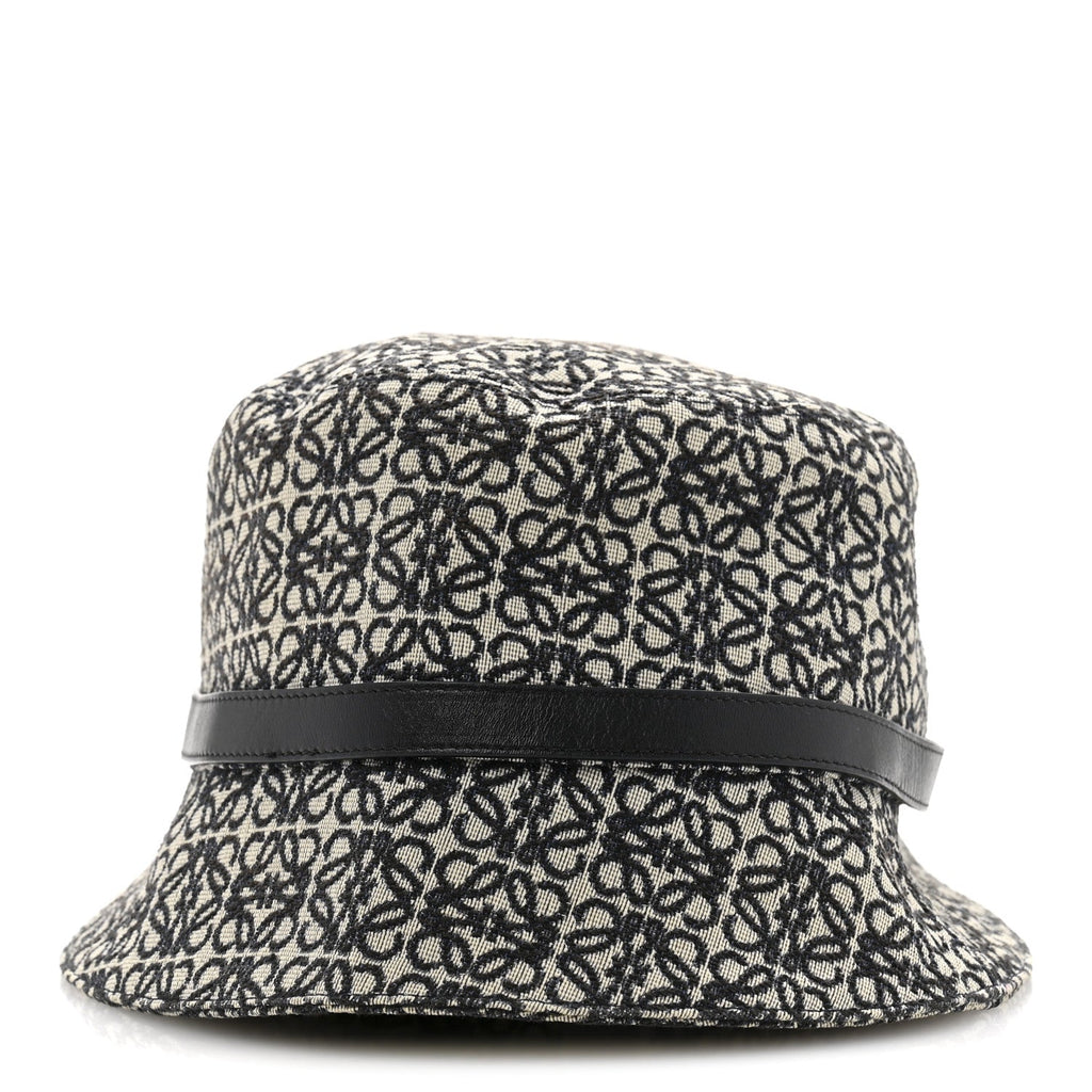 Jacquard Allover Anagram Bucket Hat 59 Ecru Blue
