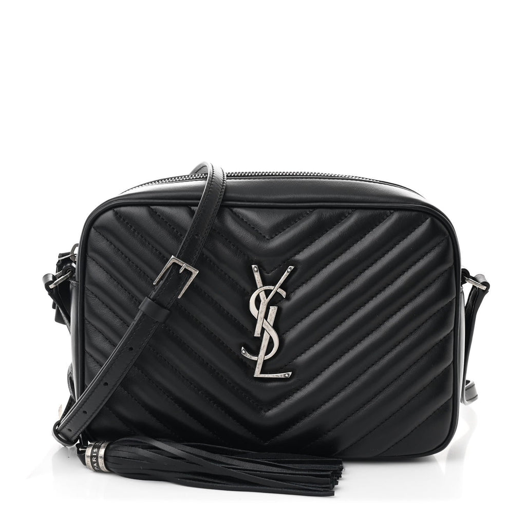 Calfskin Matelasse Monogram Lou Camera Bag Black