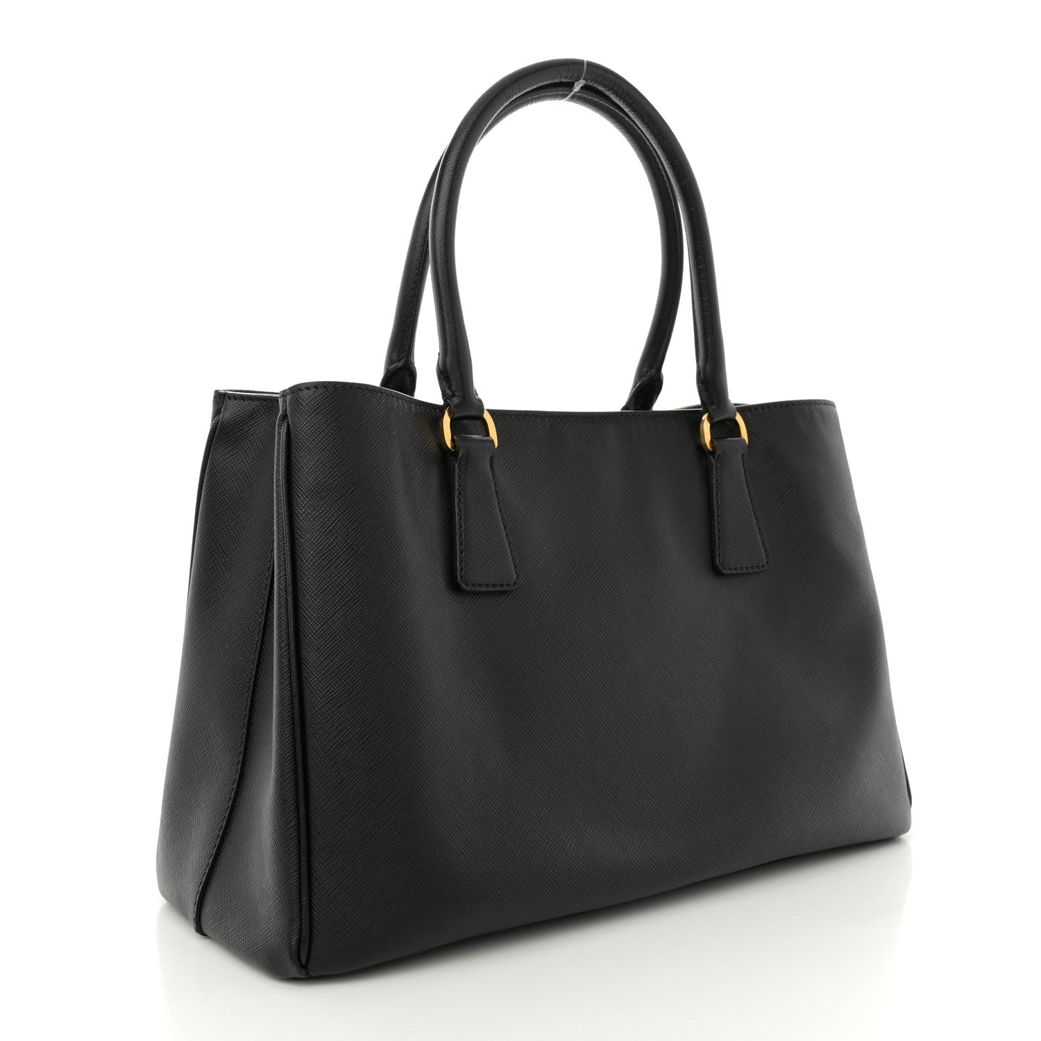 Saffiano Lux Medium Tote Black