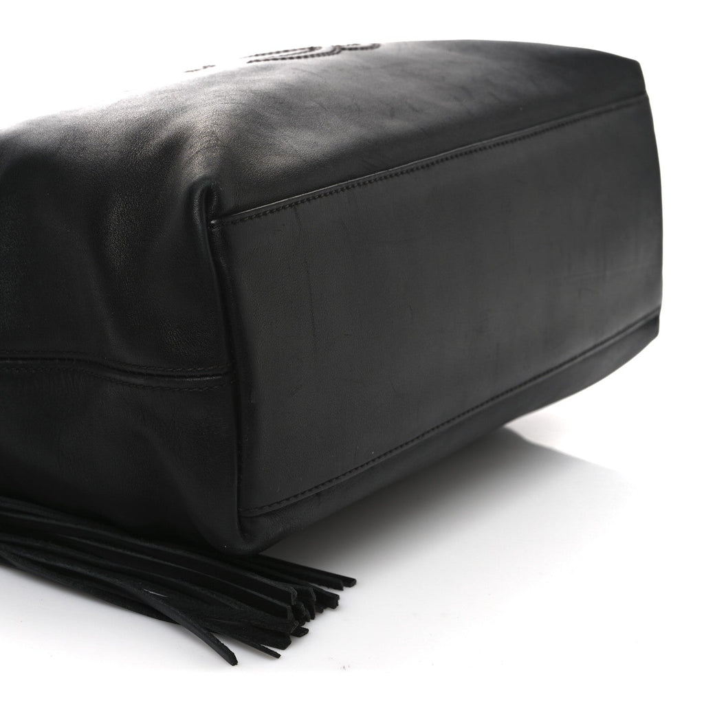 Lambskin CC Shopping Tote Black