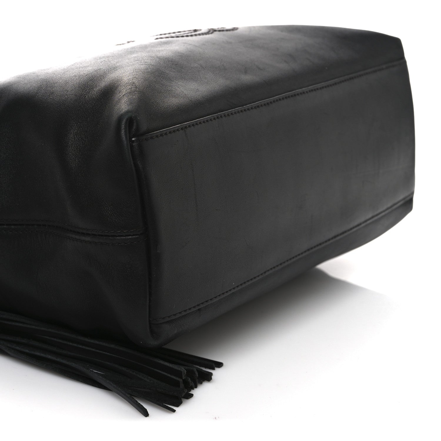 Lambskin CC Shopping Tote Black