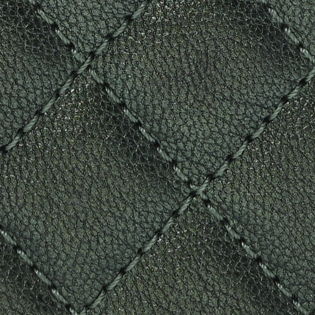 Iridescent Goatskin Quilted Medium Boy Flap Green