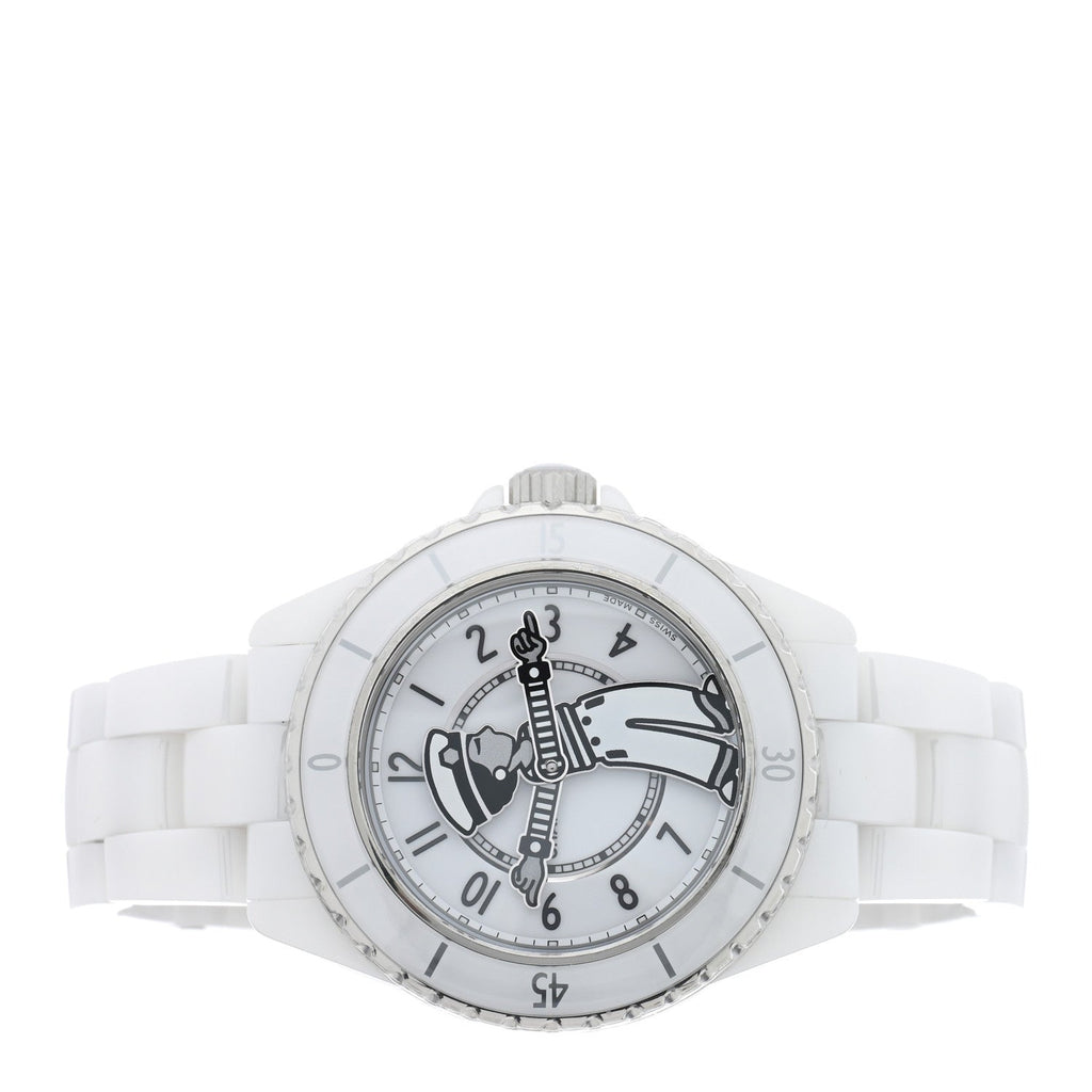 Stainless Steel Ceramic 38mm J12 Limited Edition Mademoiselle La Pausa Automatic Watch White