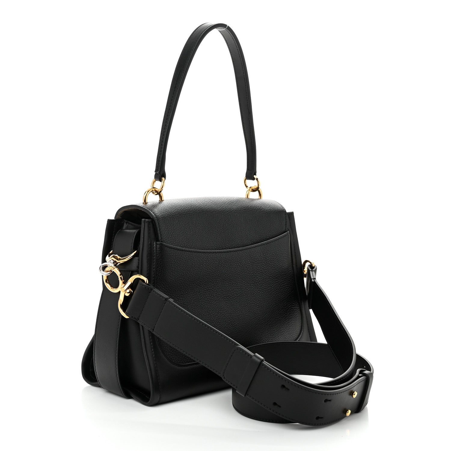 Calfskin Small Tess Day Bag Black