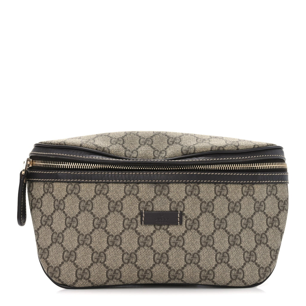 GG Supreme Monogram Belt Bag Dark Brown