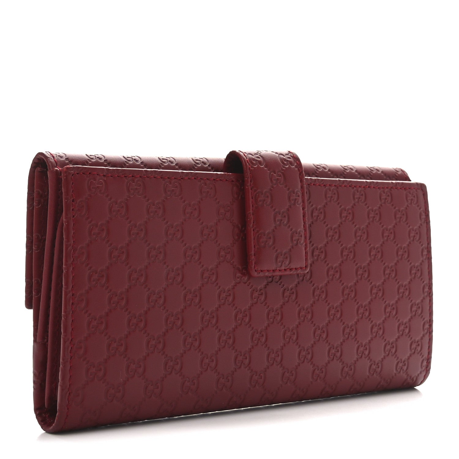 Microguccissima Continental Flap Wallet Red