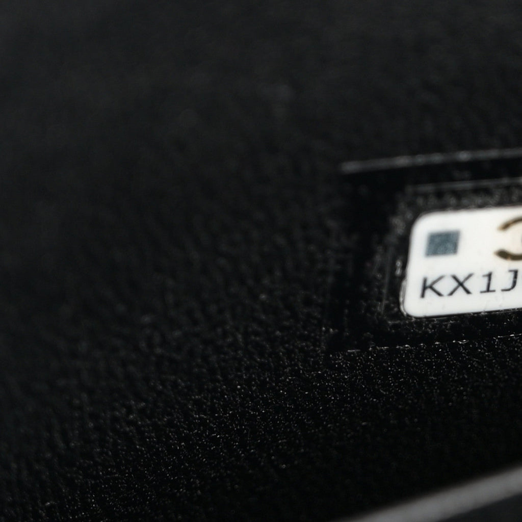 Lambskin Enamel Quilted Top Handle Flap With Chain Black