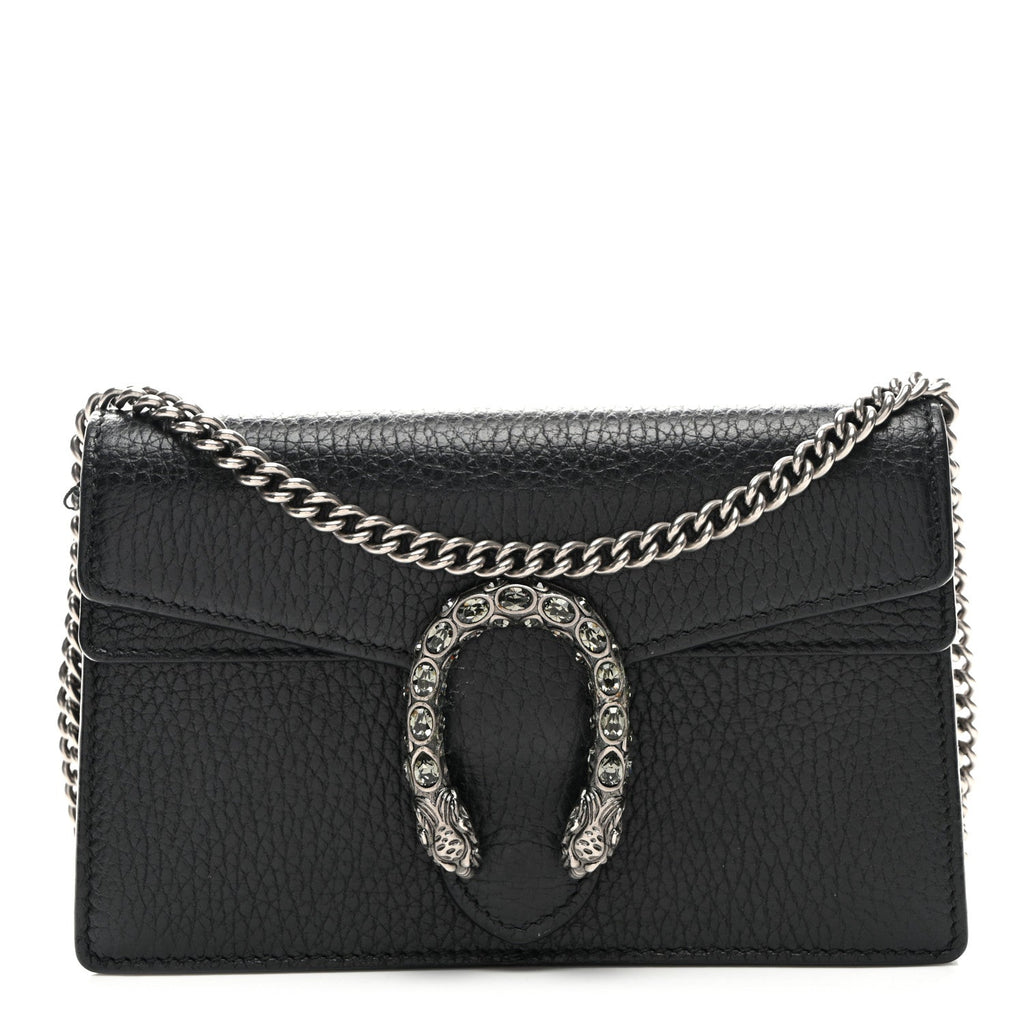 Calfskin Super Mini Dionysus Shoulder Bag Black