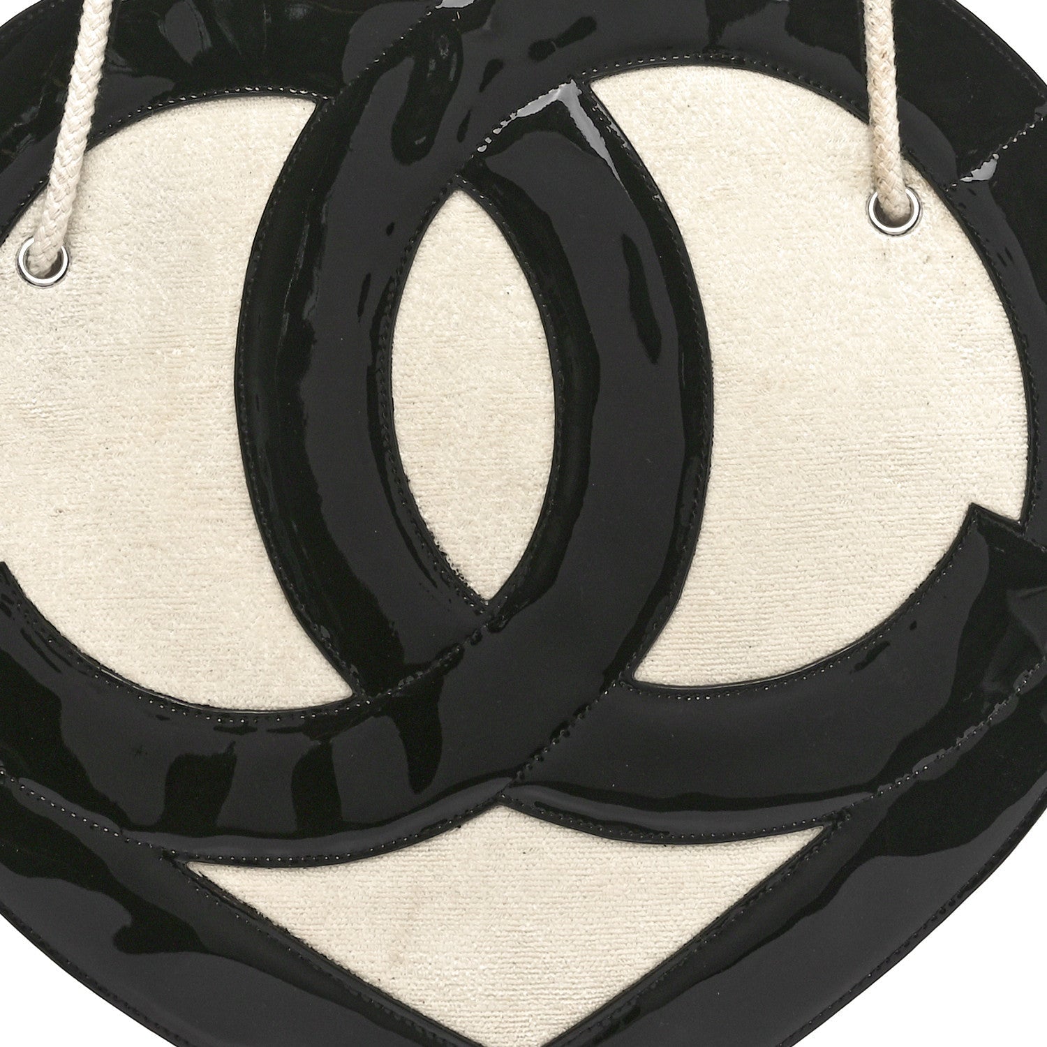 Patent Terry Ocean Drive Shoulder Bag Black White