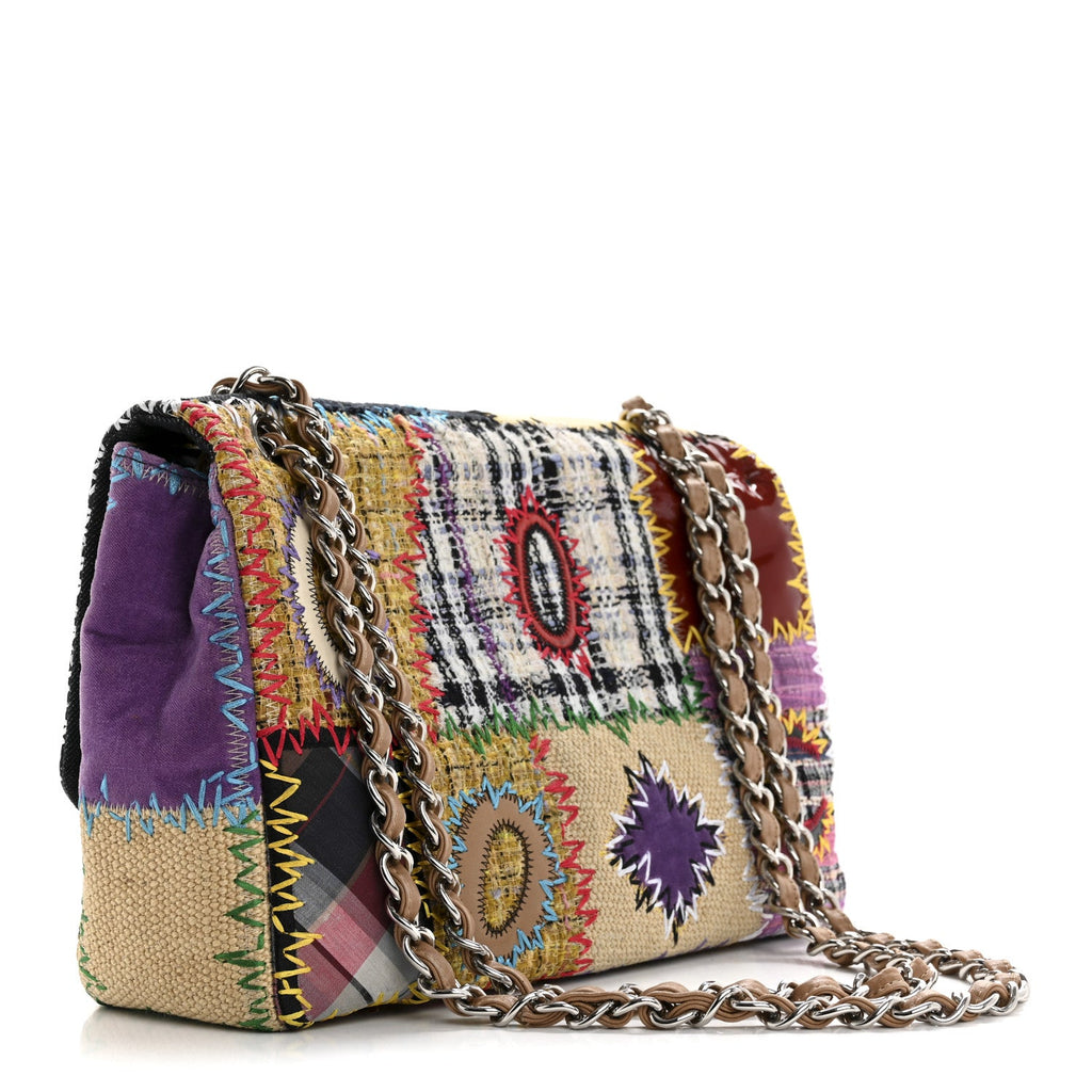 Patchwork Jumbo Flap Yellow Multicolor