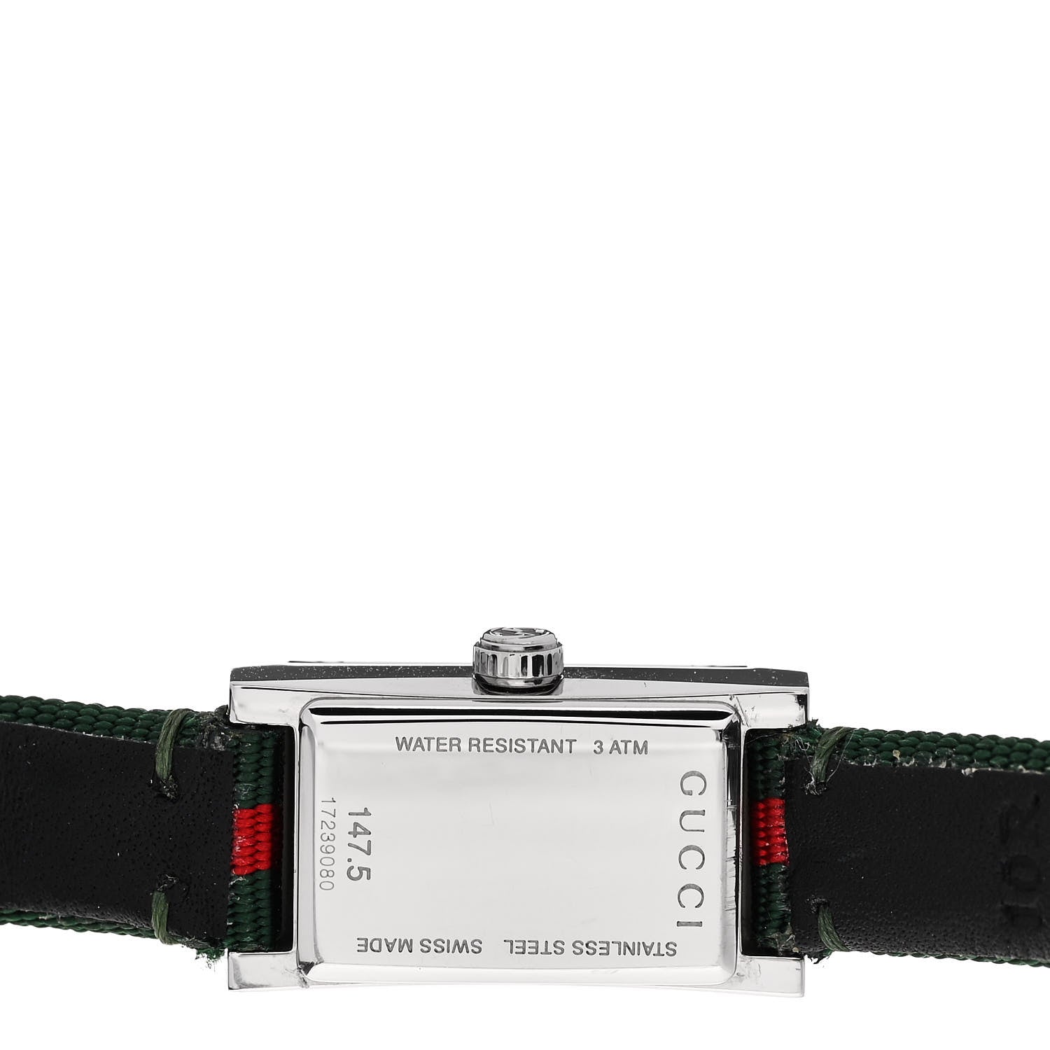 Stainless Steel Nylon 14mm Web G-Frame Double Wrap Quartz Watch Green