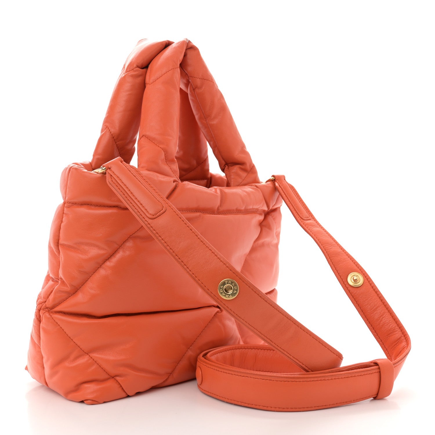 Nappa Padded System Small Tote Bag Arancio